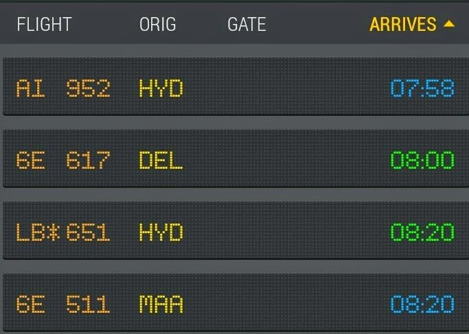 VIZAG AIRPORT ARRIVALS DASHBOARD