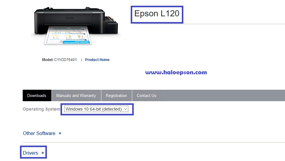 situs resmi driver printer epson l120