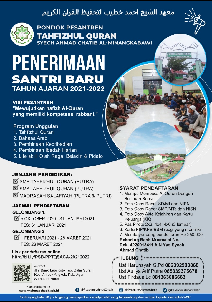 Penerimaan Santri Baru 2021 2022