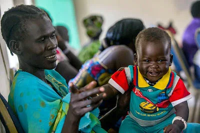 South Sudan mother and son.