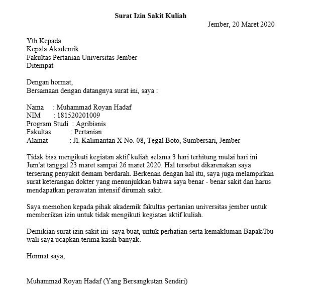 Contoh Penulisan Surat Kenaikan Pangkat Dg44