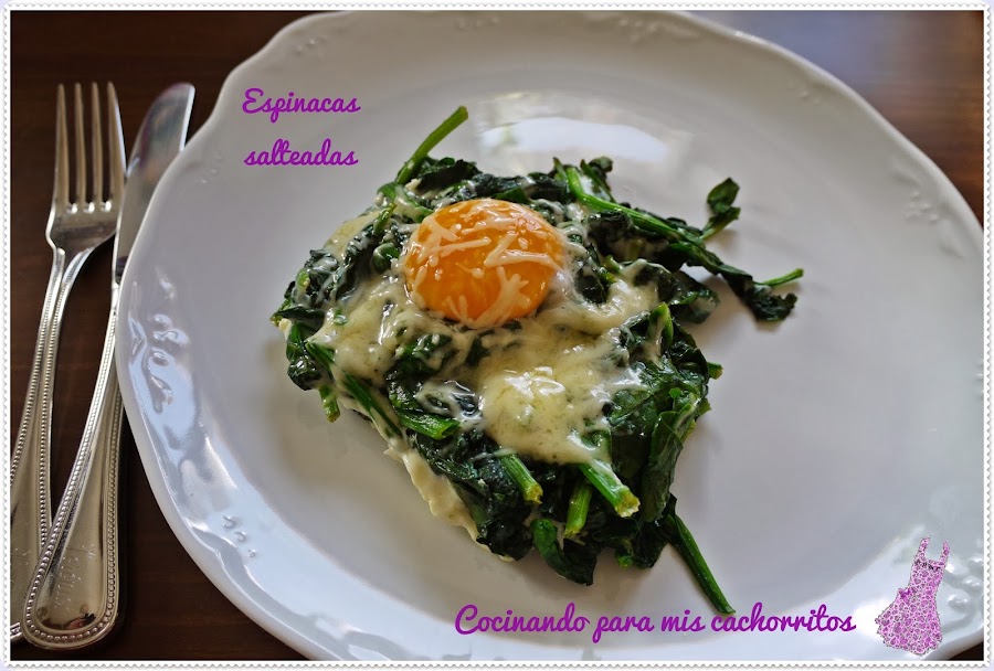 Espinacas salteadas