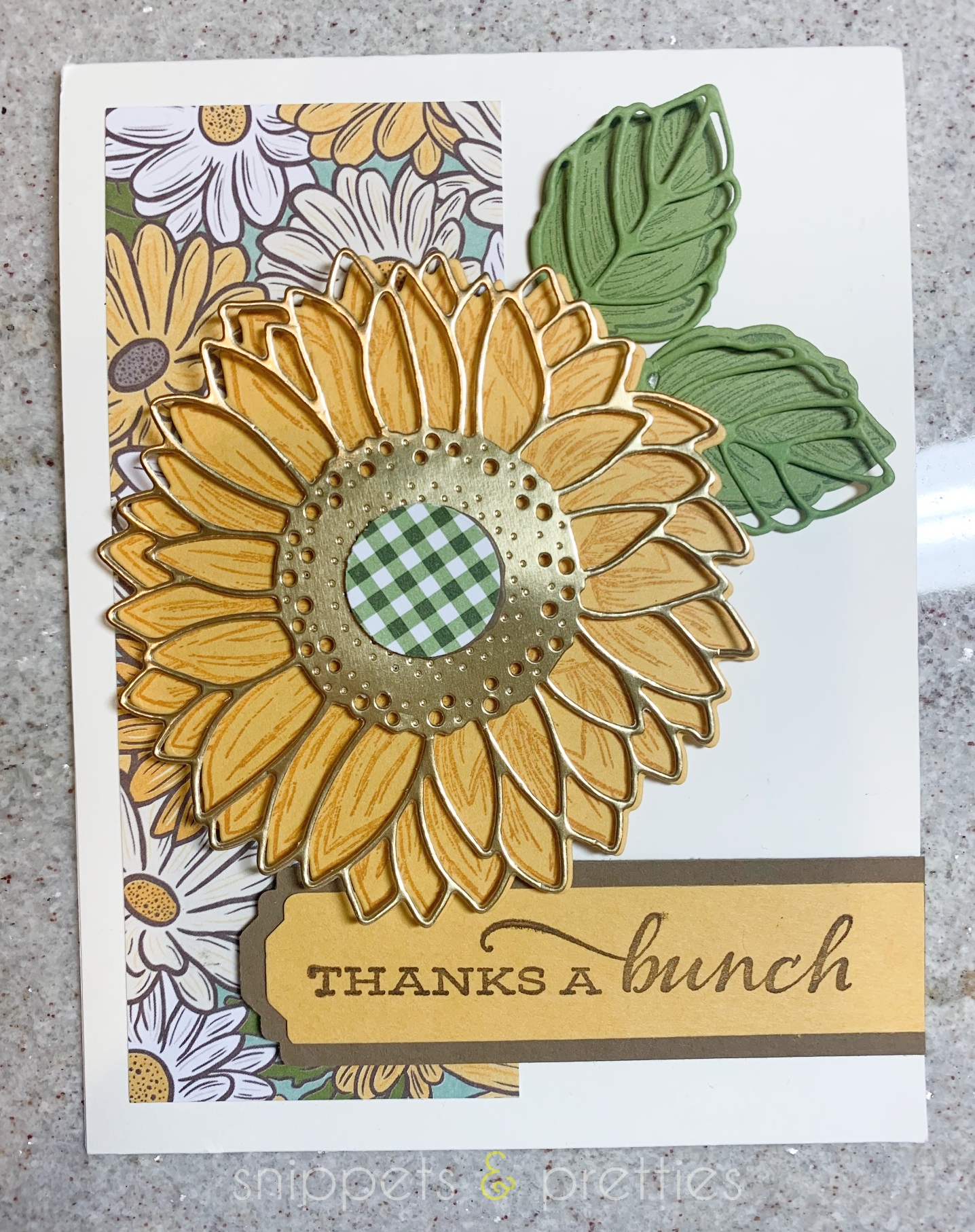Snippets and Pretties Celebrate Sunflower Card