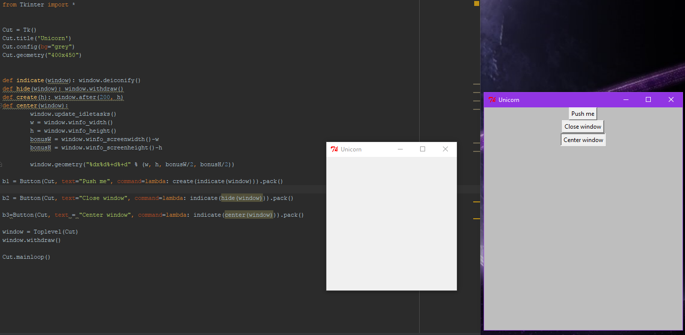 Ejemplos de Python con la librería Tkinter usando PyCharm