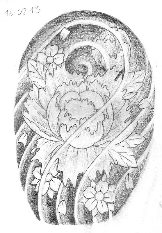 Tattoo Sketch A Day: Flowers February 15th - 21st