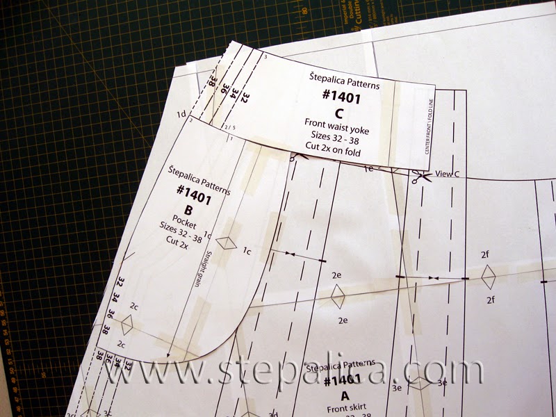 Zlata skirt sewalong: #3 Fitting alterations - grading the pattern 