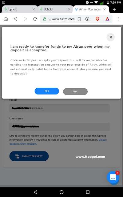 Airtm Deposit Confirm