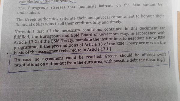 ΕΠΕΙΓΟΝ : ΣΕ ΠΕΡΙΠΤΩΣΗ ΜΗ ΣΥΜΦΩΝΙΑΣ ΘΑ ΥΠΑΡΞΕΙ ΕΝΑ ΤΙΜΕ-OUT 5 ETΩΝ ΓΙΑ ΤΗΝ ΕΛΛΑΔΑ ( ΦΩΤΟ)  