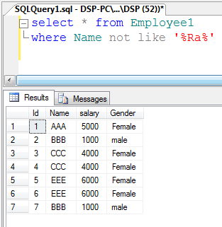 ALLTYPECODING: Like operator in sql server.