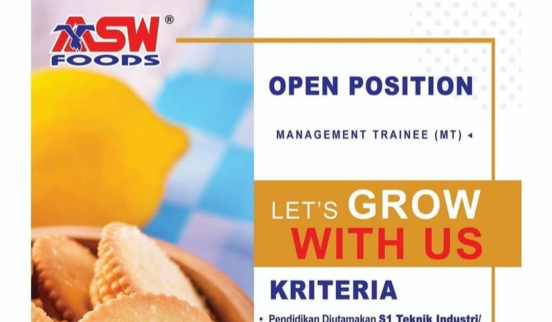 Lowongan Kerja Terbaru di PT Asia Sakti Wahid Foods Manufacture