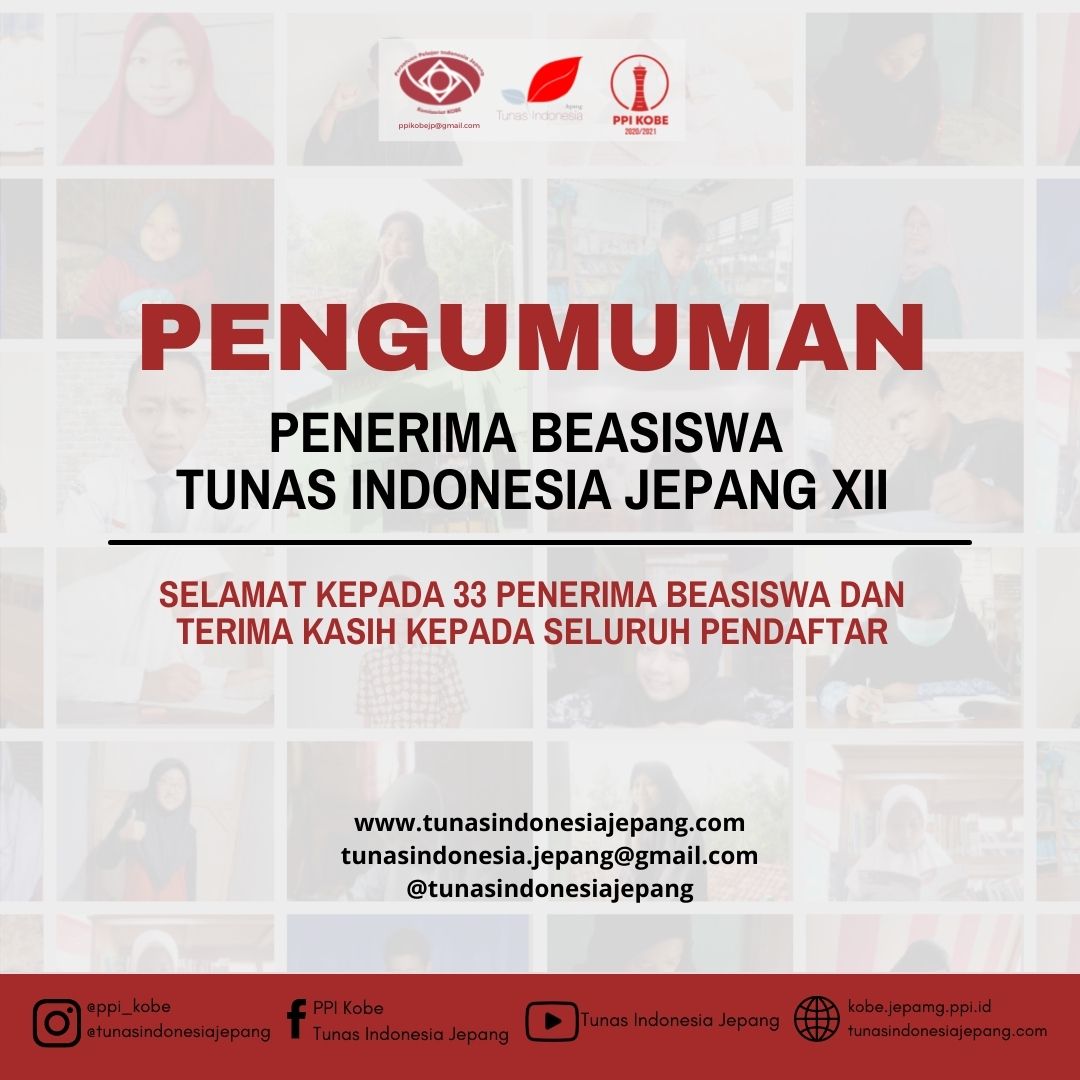 Pengumuman Penerima Beasiswa Tunas Indonesia Jepang Batch XII [2021