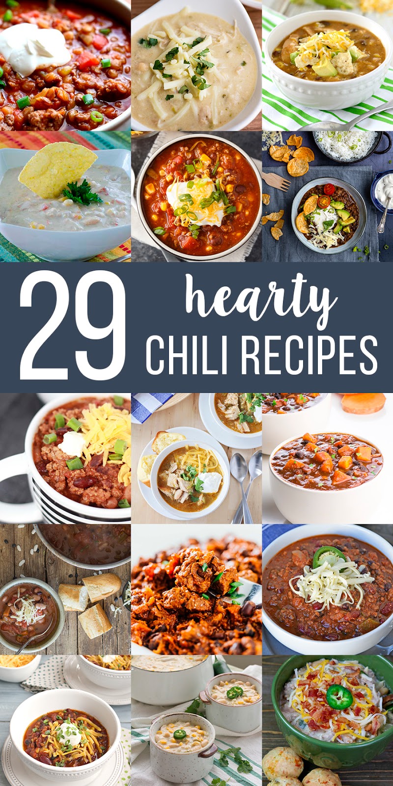 29 hearty and delicious chili recipes, perfect for a cold night!