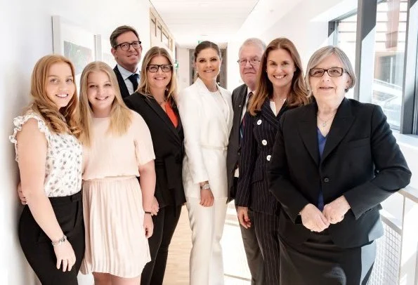 Crown Princess Victoria wore H&M Jacket with Tie Belt and H&M trousers at Tobias Registry's anniversary ceremony at Lund University Stockholm