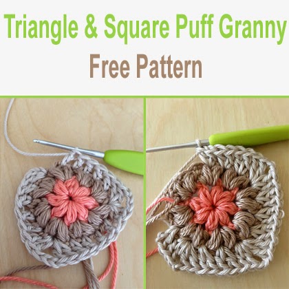 Triangle and Square Puff Granny Free Pattern