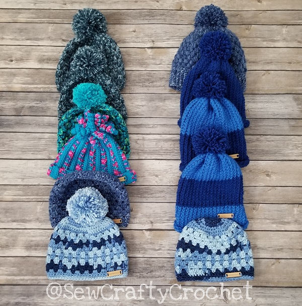 Blue Hats for Hat Not Hate - Sew Crafty Crochet