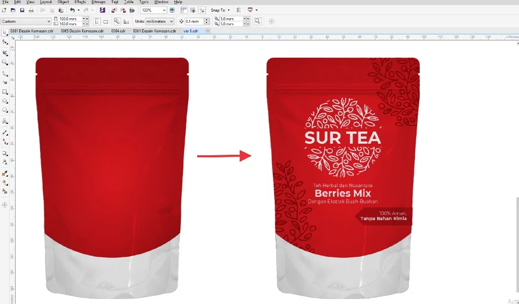 Kumpulan Kemasan Cdr Cara Membuat Template Desain Kemasan Coreldraw Templatekita Com