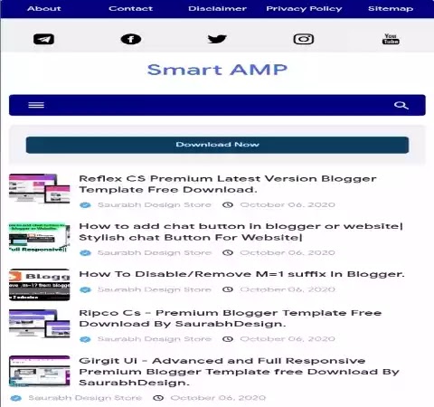 Smart-Amp Premium Blogger Template Free Download By SaurabhDesign.