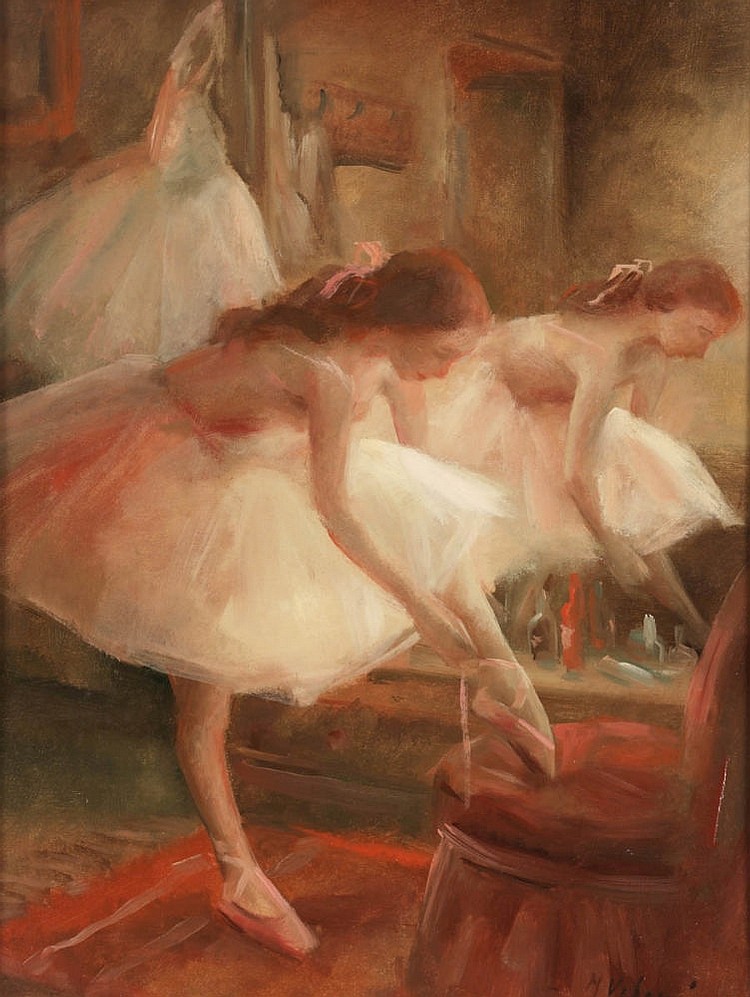 "Ballet Dancers" by Miloslava Vrbova-Stefkova "Ballet Dancers" by Miloslava Vrbova-Stefkova