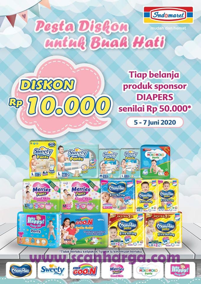 Promo Harga Pampers (Popok) Di Indomaret Terbaru Periode 5 7 Juni