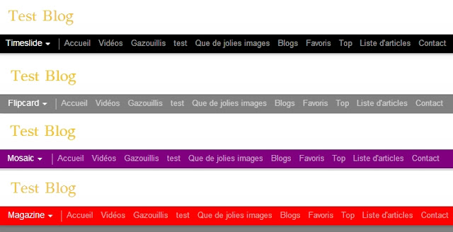 barres de menu