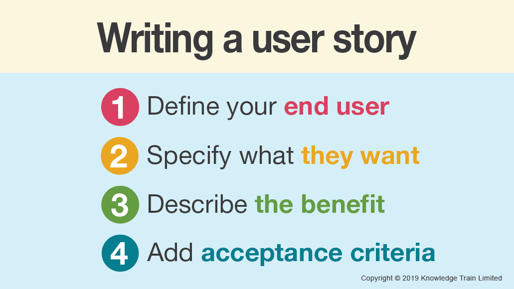 Management&Business: How to write a user story