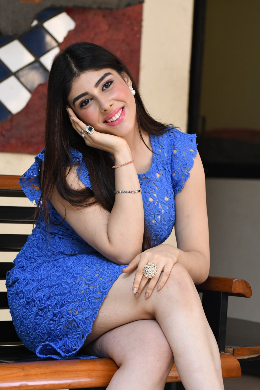 Beauty Galore Hd Aditi Singh Super Hot Exposing Thunder Thighs And Beautiful Legs In Blue Skirt