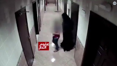CCTV footage shows the killer luring the boy to the rooftop