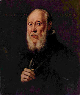 A portrait of Sansovino by Tintoretto, currently  housed in the Uffizi Gallery in Florence