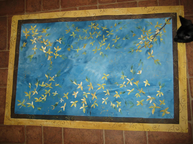 Forsythia Floor Cloth