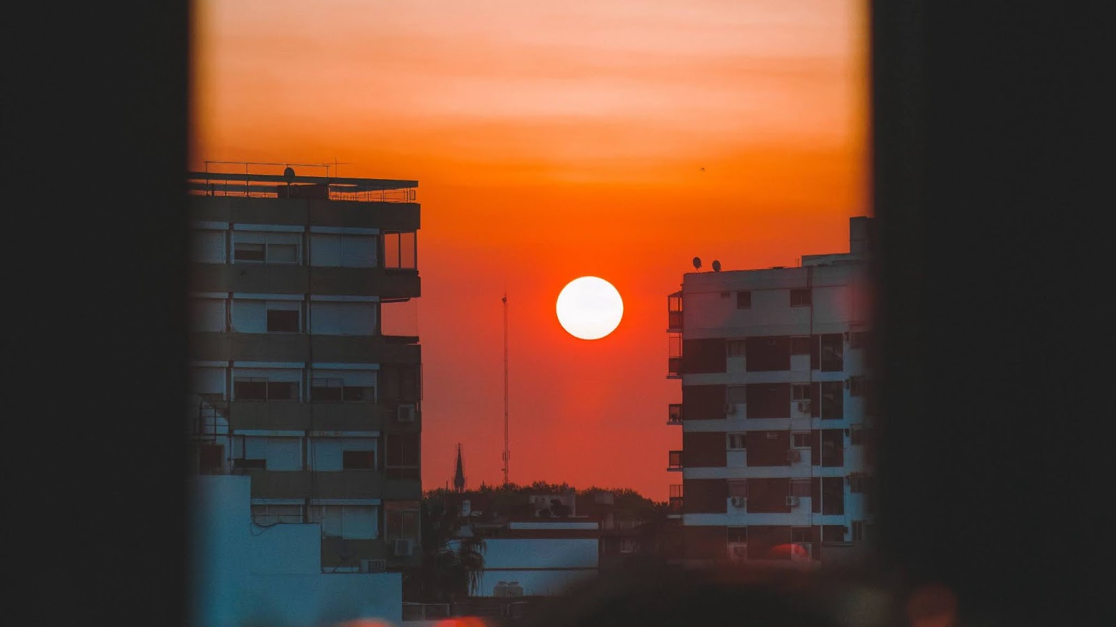 Wallpaper Sunset, Photography, City, Building