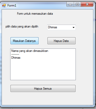 Contoh penggunaan combo box & list box pada Visual Studio 2015 ~ Dunia ...