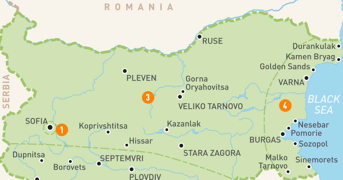 Болгария на карте мира Болгария на карте мира