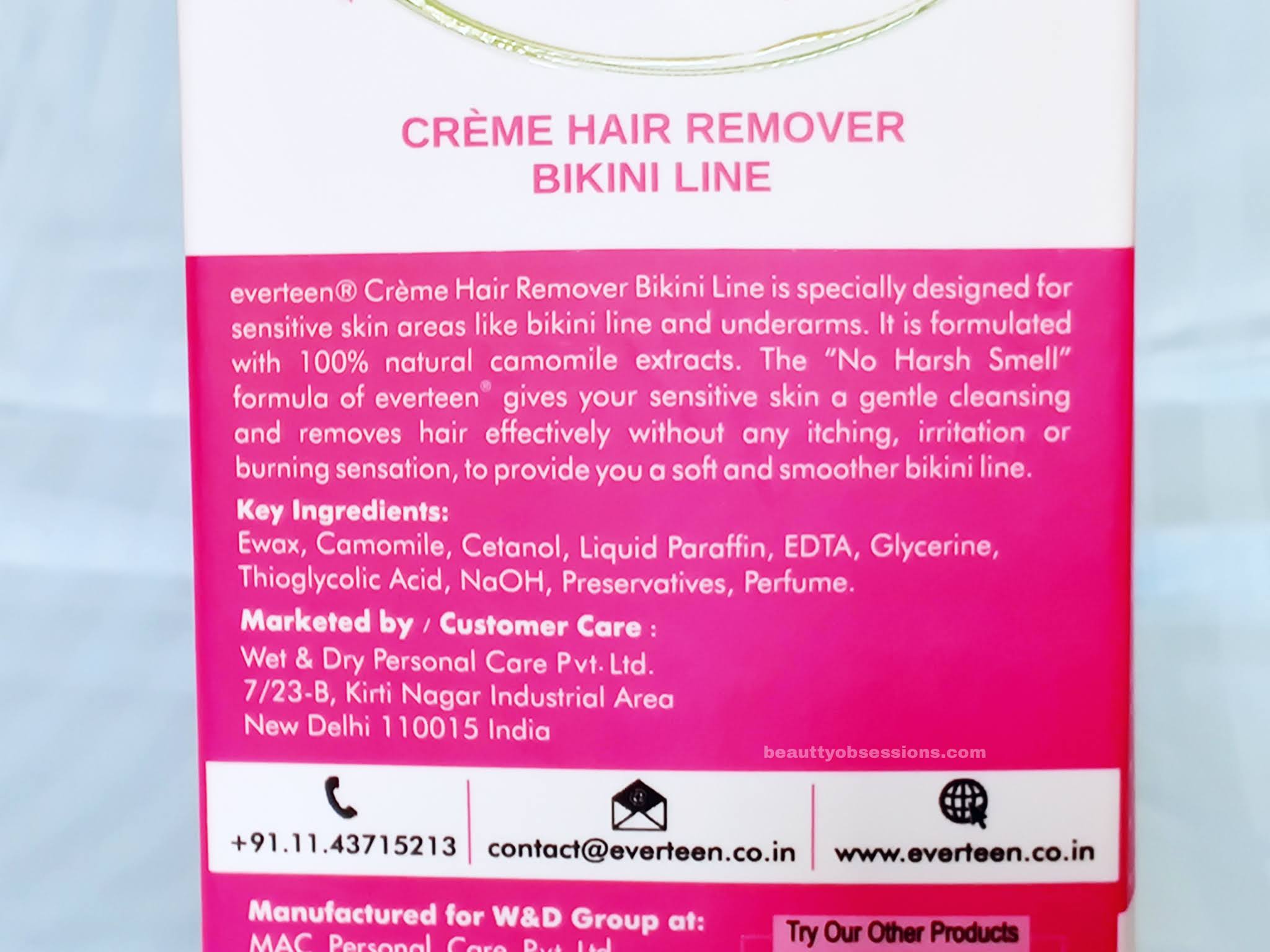 Everteen Bikini Hair Removal Cream Review