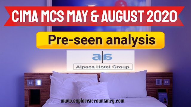 MCS May & August 2020 Pre-seen video analysis - Alpaca Hotel Group  - CIMA Management Case Study 