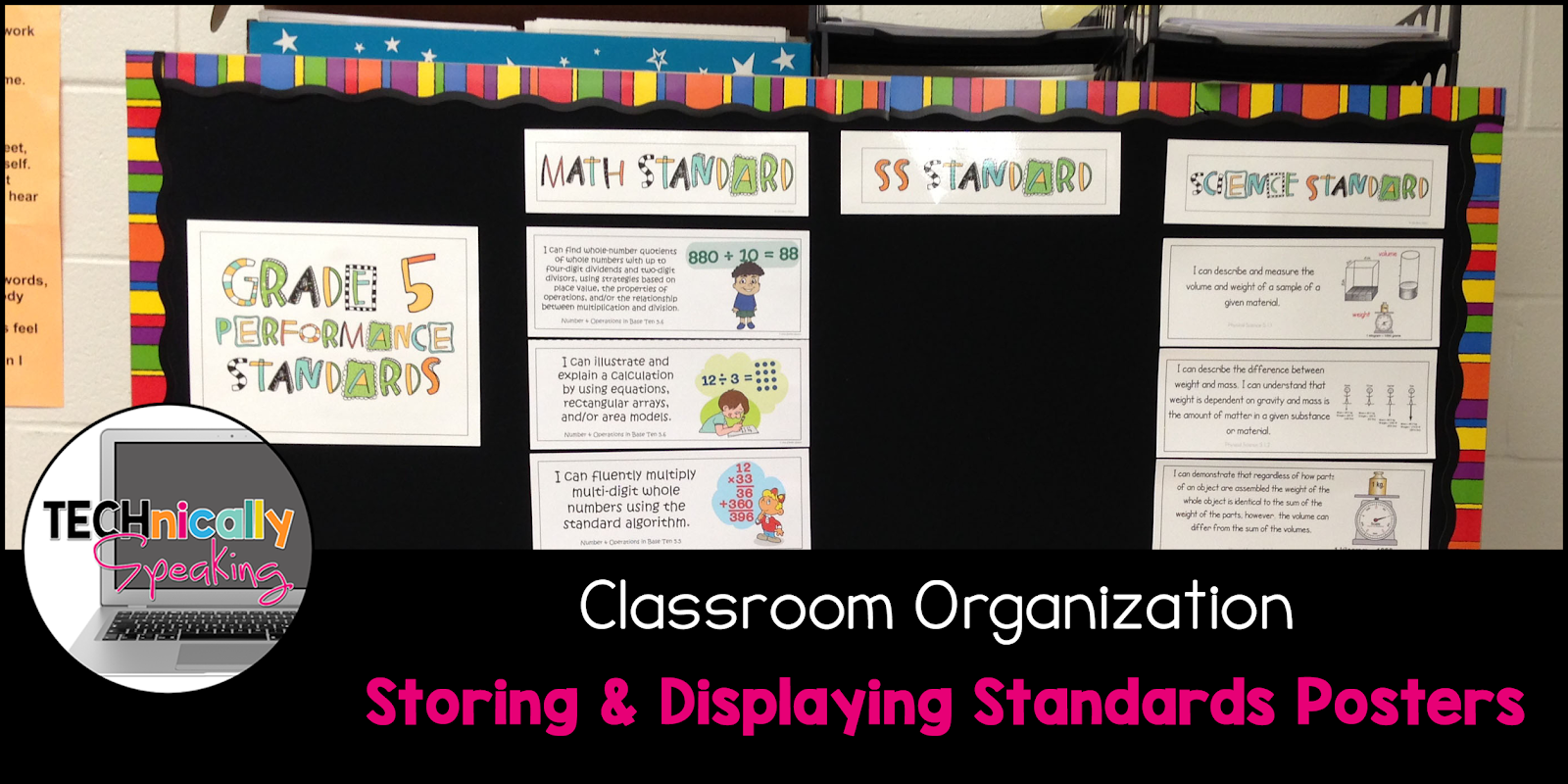 How I Display and Store My Standards Posters Technically Speaking