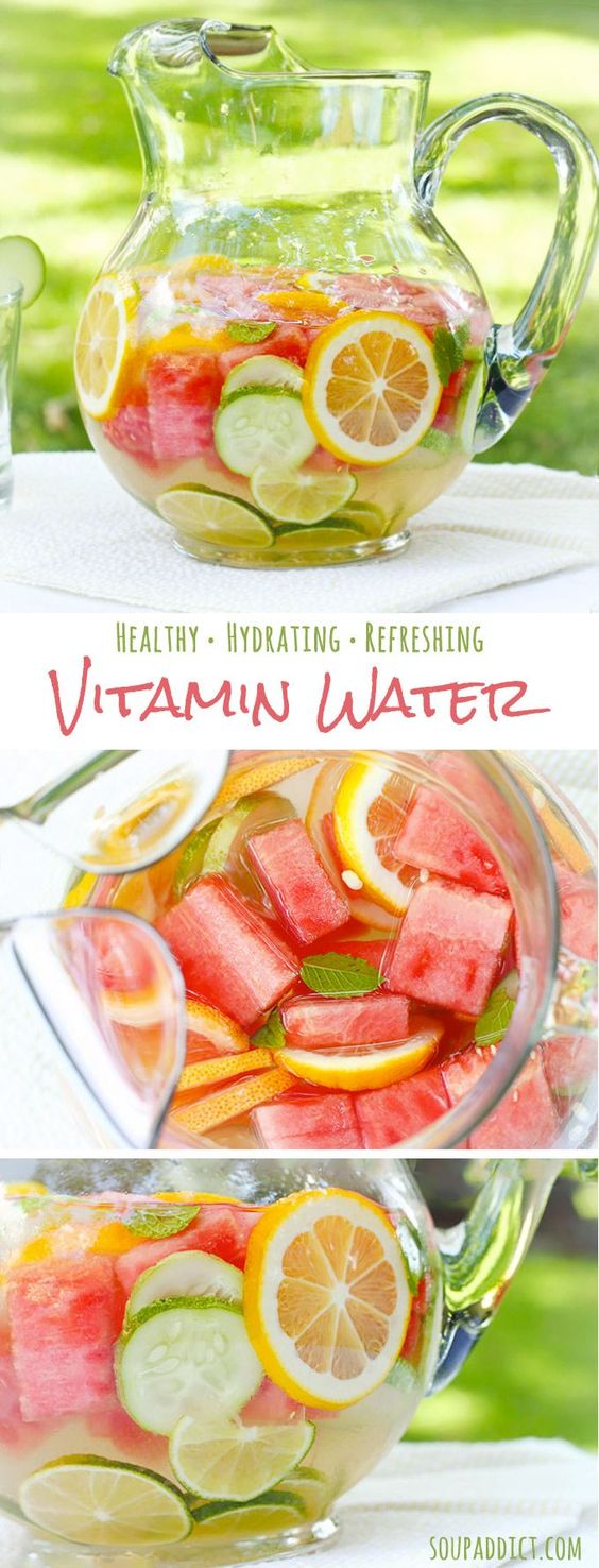 Refreshing, nourishing fruit and herb infused water - great for hydrating on hot summer days!