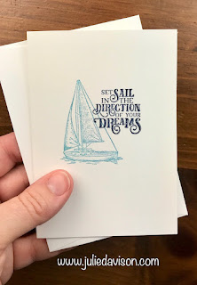 Stampin' Up! Sailing Home: Simple to Stepped Up ~ July 2019 Control Freaks Blog Tour ~ 2019-2020 Stampin' Up! Annual Catalog ~ www.juliedavison.com