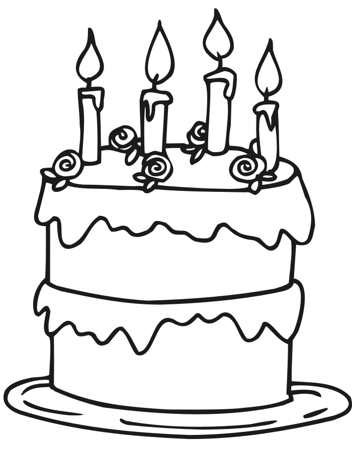 birthday cake pictures coloring pages - photo #14