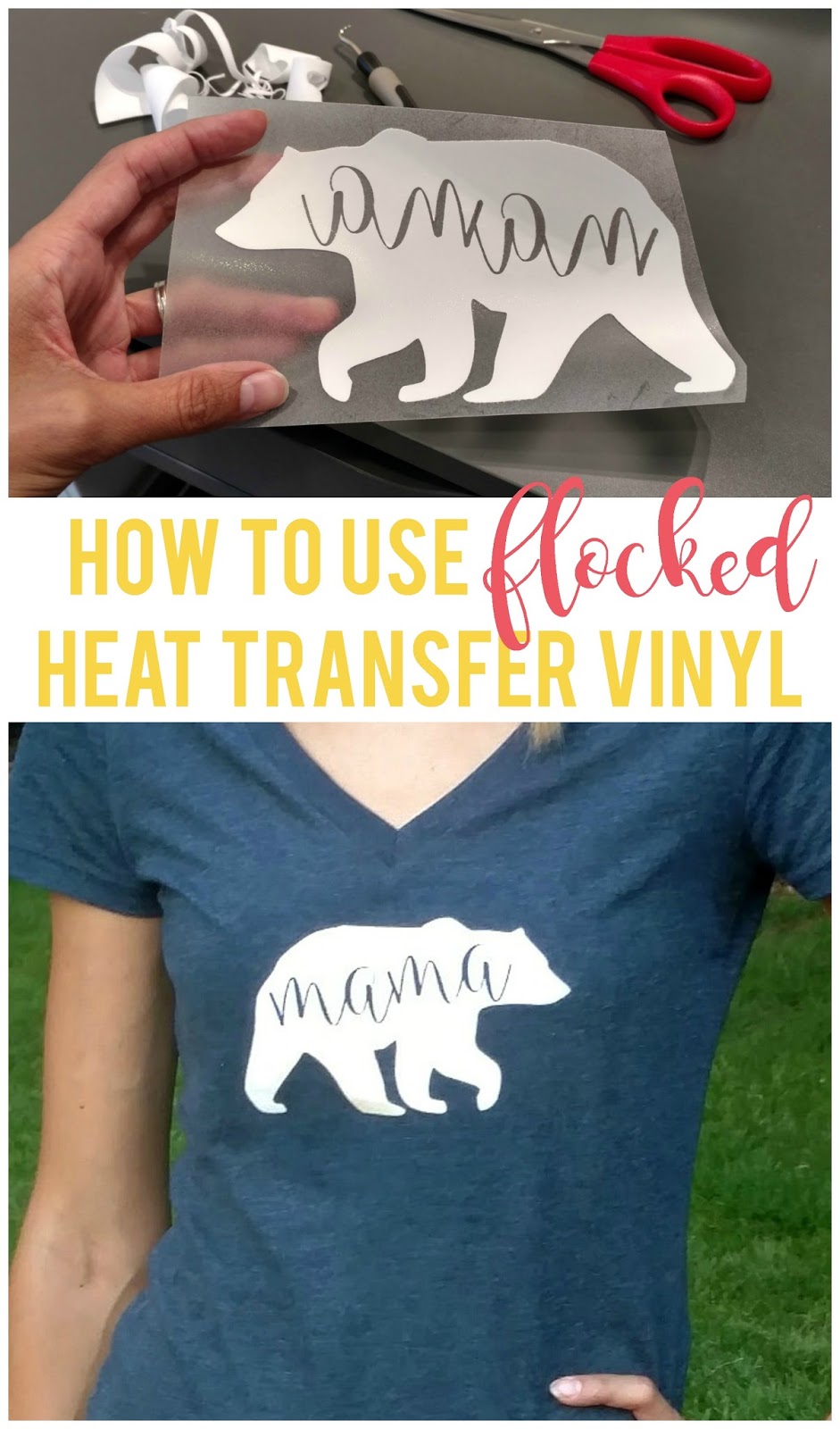 How To Use Flocked Heat Transfer Vinyl {Tips from a Beginner