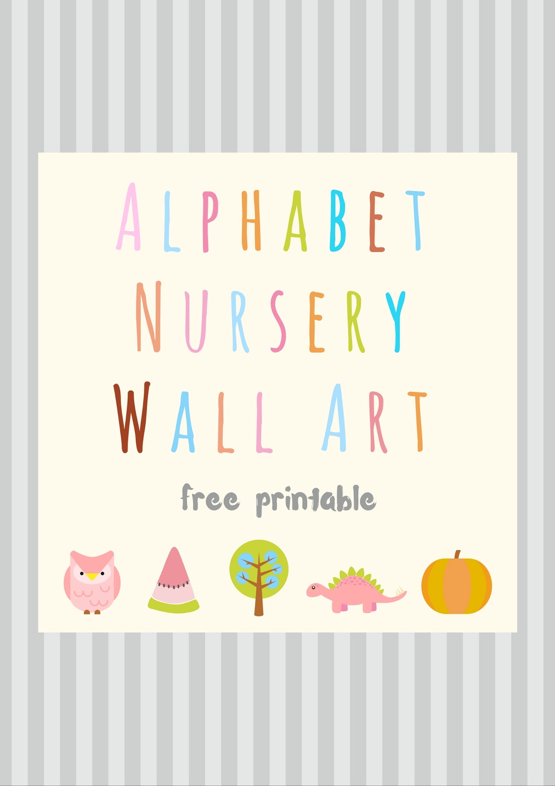 Alphabet Nursery Wall Art - free printable