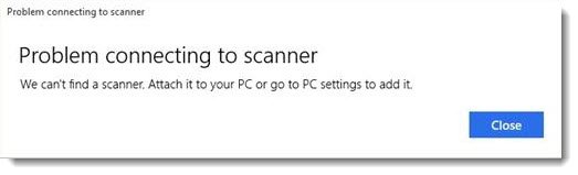 ปัญหาในการเชื่อมต่อกับสแกนเนอร์