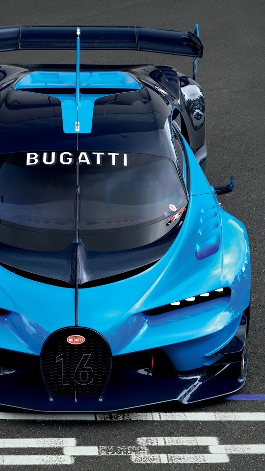 Blue Bugatti Vision Gran Turismo 2015 Galaxy Note HD Wallpaper