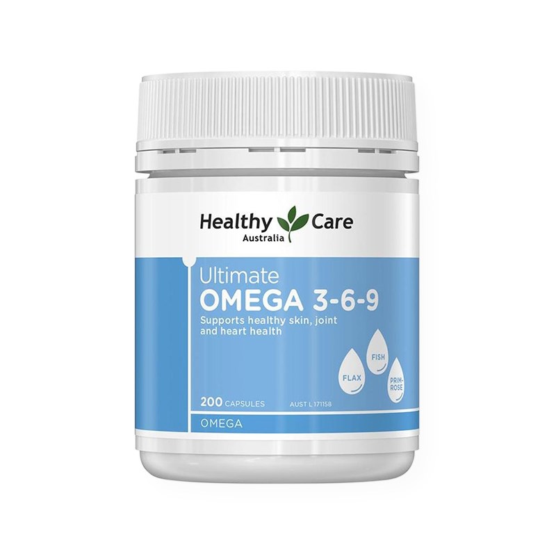 Healthy Care Viên uống hỗ trợ tim mạch và huyết áp Omega 3 6 9 Healthy Care Ultimate 200 viên