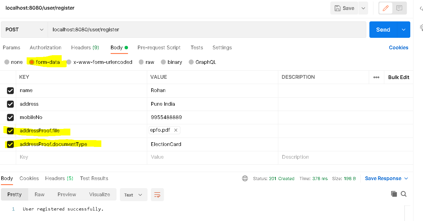 Spring Boot REST API File Upload With JSON Data In Single API Call