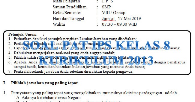 Kunci Jawaban Lks Kelas 7 Semester 2 Ips Revisi 2021