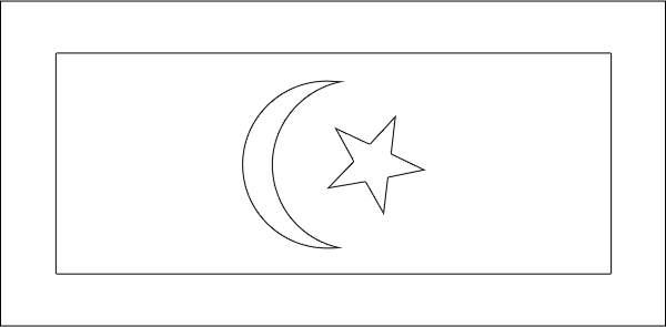 Bendera Terengganu - Gambar Mewarna