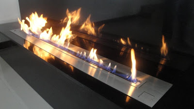 A-FIRE Ventless bio ethanol fireplaces and burners with remote control