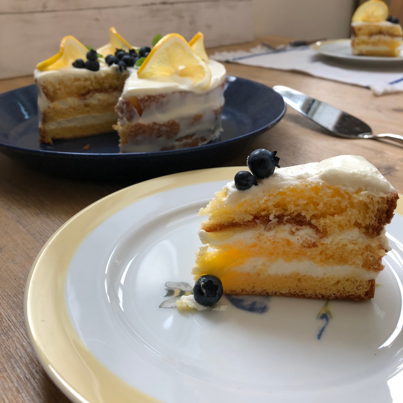 Green Banana レモン ブルーベリーショートケーキ