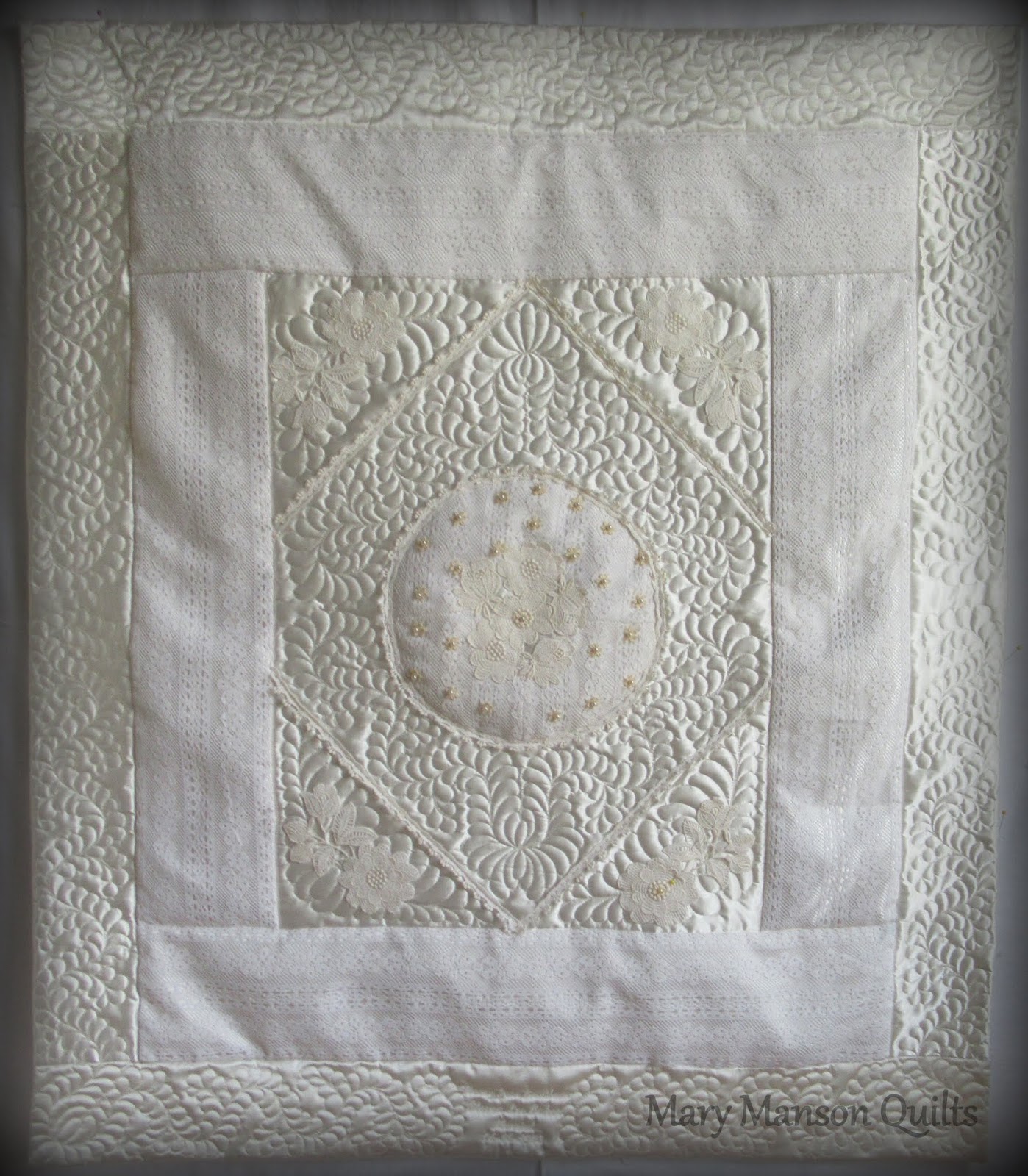 Mary Manson Quilts Wedding Dress Quilt for Nancy