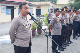 Pimpin Apel Terakhir Selaku Kapolres Wajo, AKBP Asep Marsel Berpamitan